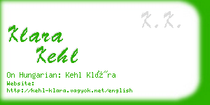 klara kehl business card